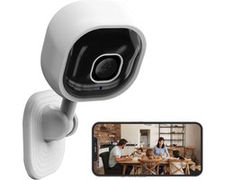 1080P Wifi Beveiligingscamera - Babyfoon met Camera - IP Camera Binnen - Tweeweg Audio - Bewegingsdetectie - Nachtzicht - App Bediening - Wit