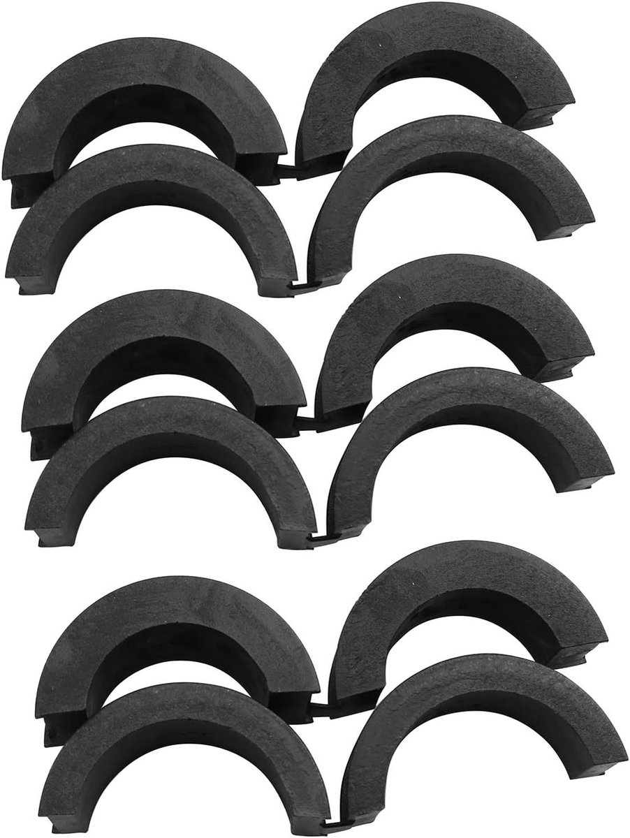 Fietsstuur Shim Spacer - Stuur Adapter Pakking - Accessoires Monteren - Antislip Rubber - 6 stuks 31.8mm - Zwart