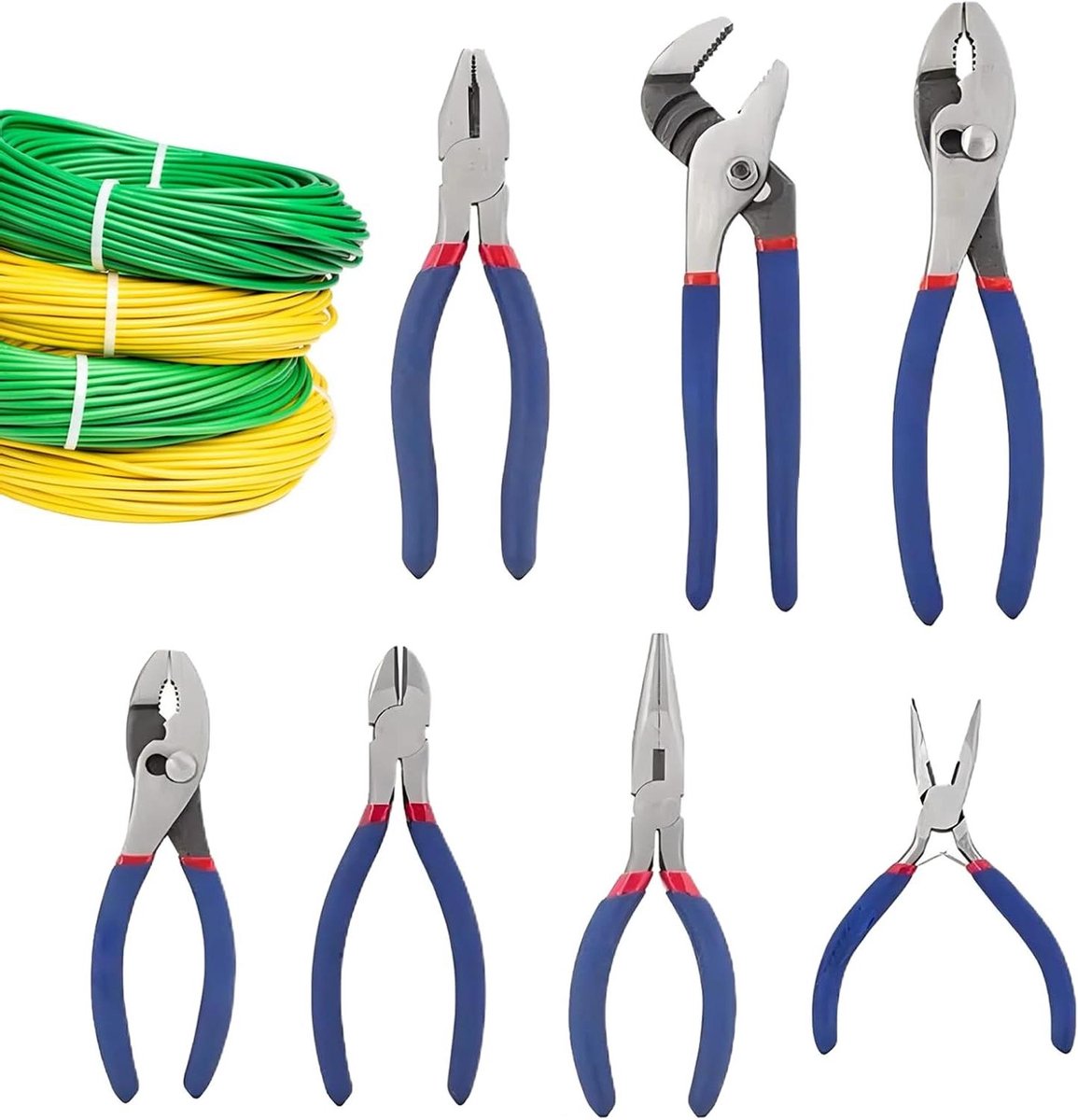 Tangenset - Gereedschap tang - Klusjes uitvoeren - Antislip handgrepen - 1.1 kg - Zwart