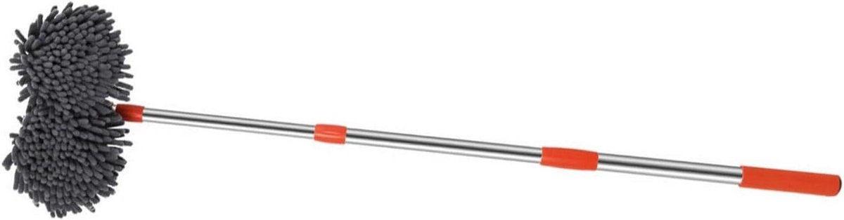 Autowasborstel - Wasborstel Mop - Auto Reinigen - Dubbel Hoofd - 80-135cm - Multicolor