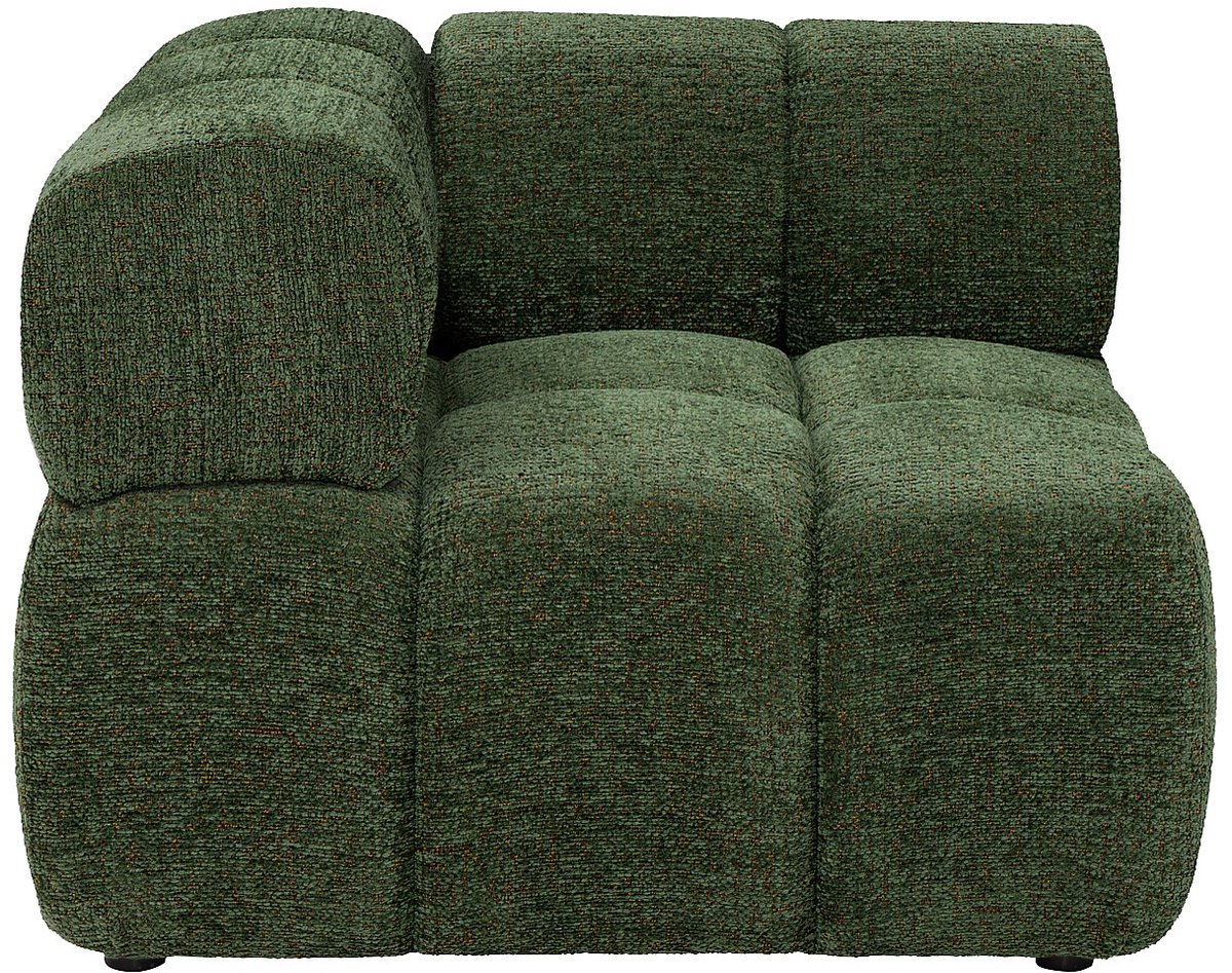 Vente-unique Hoekfauteuil in gemêleerde stof - Groen FACIVIL