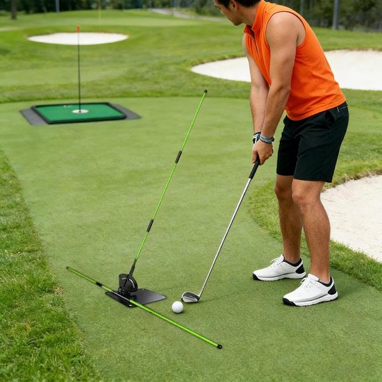 Golf Uitlijnstokken - Golf Training - Swing Verbeteren - Draagbare Golf Accessoires - 111x116cm - Groen van GOLF — afbeelding 4