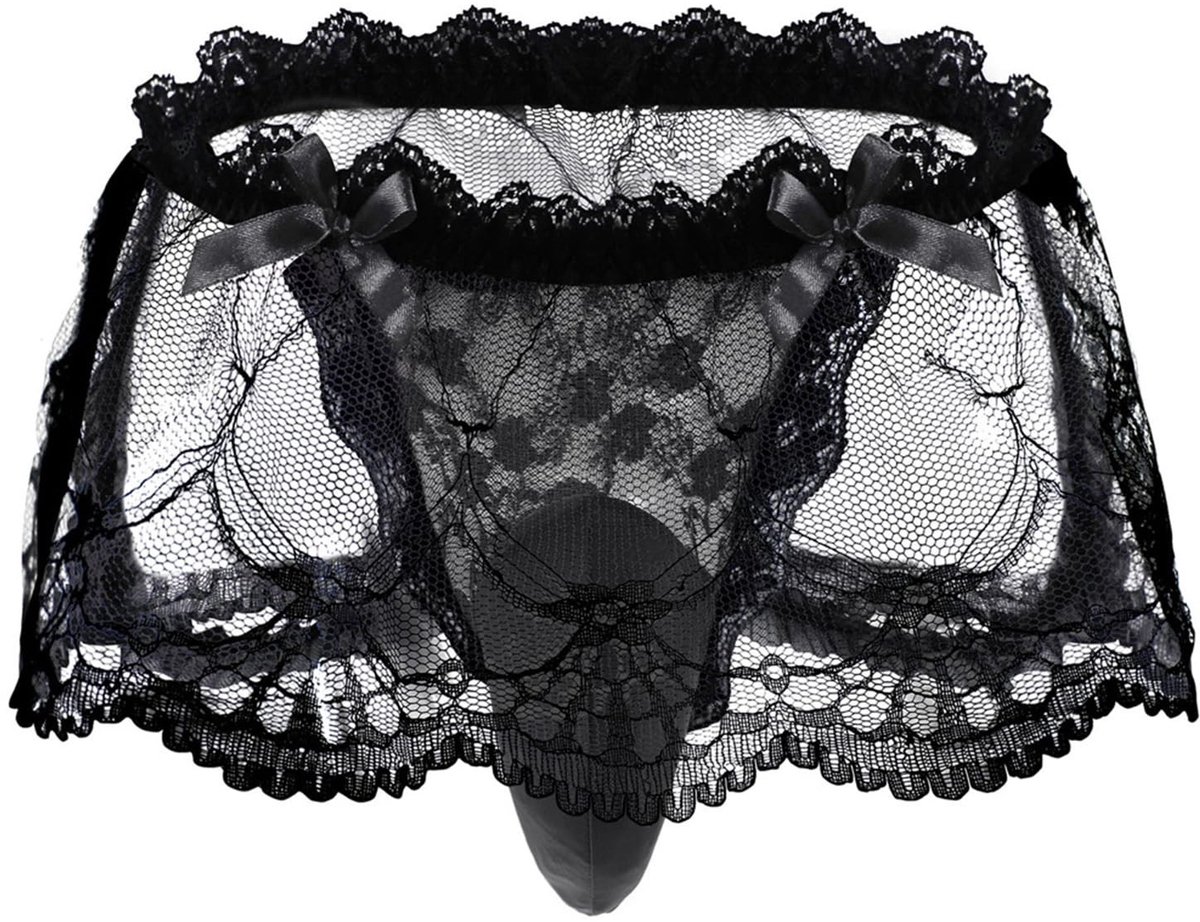 Dailygoods- Slipje met grote platte rok - Heren laag gesneden - Erotisch ondergoed - Thema-evenementen - Sexy charme - Handwas aanbevolen