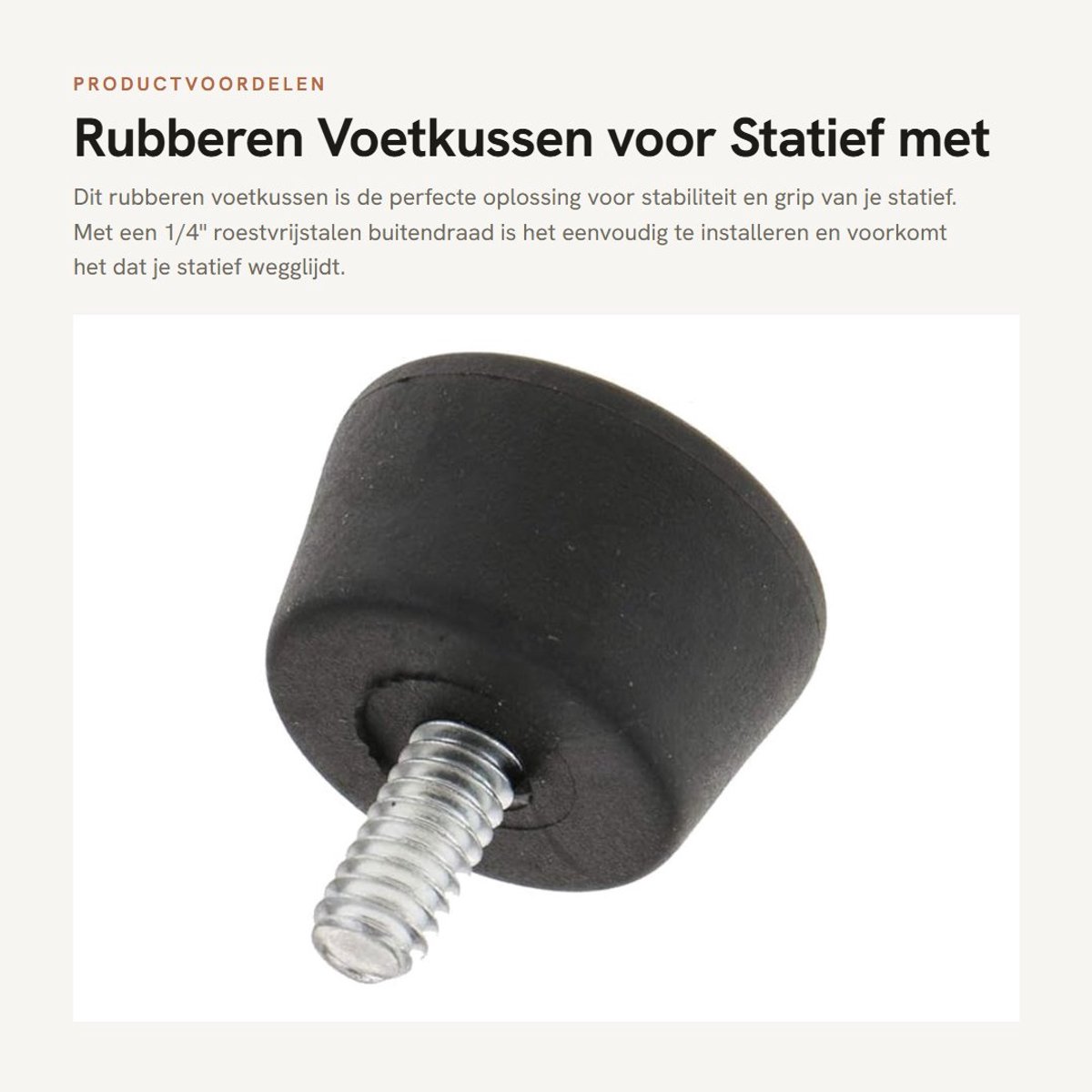 Dailygoods- Voetkussen - Rubberen Voetjes - Stabiliteit - Statief Accessoires - Universeel - Eenvoudige Installatie - Statiefvoet