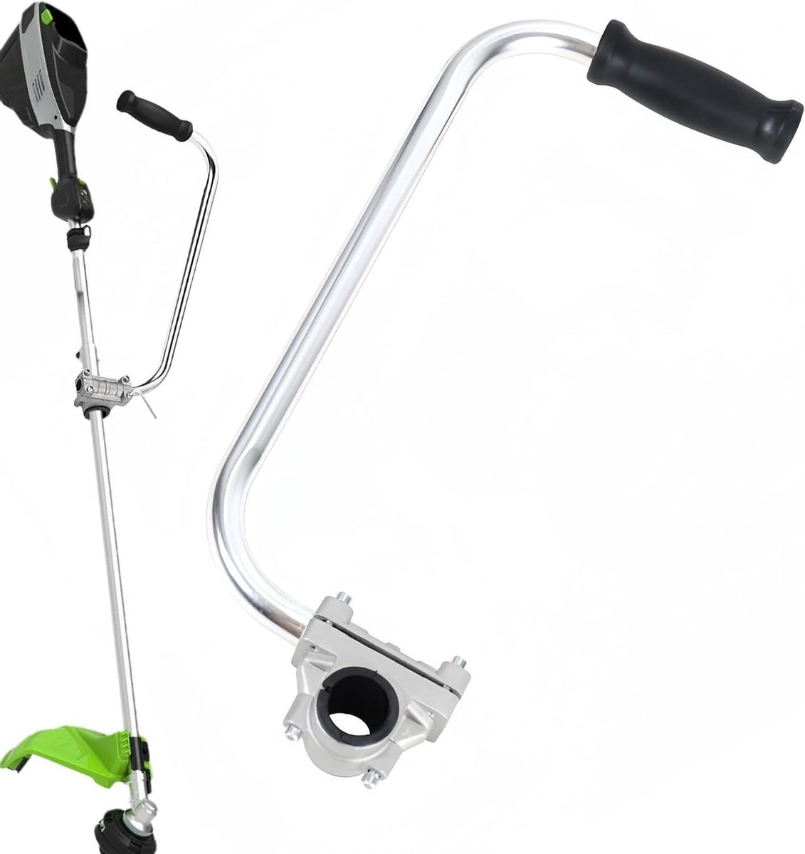 Grasmaaier Handvat - Stuurverlenging Gazon - Comfortabel Maaien - Roestvrijstaal Constructie - 41.2 cm Lengte - Zwart