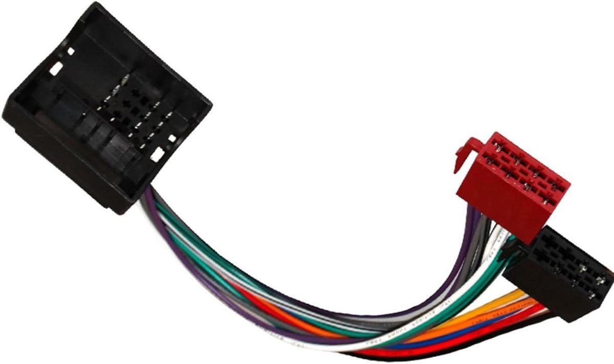 Autoradio Kabelboom - Connector Adapter - Auto Radio Installatie - Niet-destructieve Installatie - Standaard ISO - Zwart
