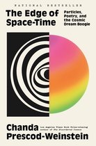 Boekomslag: "The Edge of Space-Time" met links een zwart-wit spiraalpatroon en rechts een kleurrijke cirkel van geel tot roze.