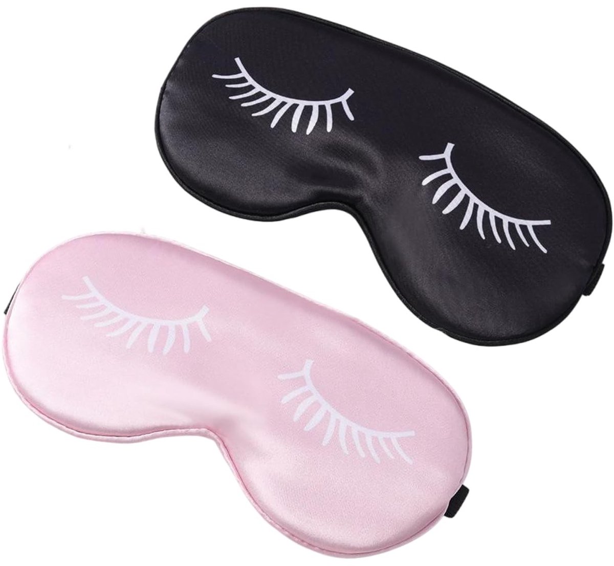 Dailygoods- Slaapmasker Zijde - 2 Stuks - Verstelbare Hoofdband - Lichtdicht - Ademend - Ergonomische Vorm - Drukverlagend - Slaapbril