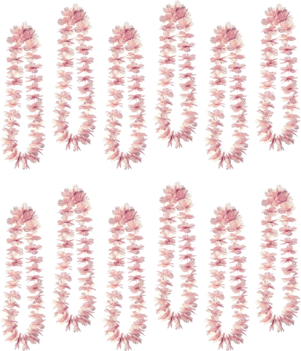 24x Hawaï Bloemenkrans Roségoud – Hawaïaanse Lei – Set van 24 stuks – Sweet 16, bachelorette party & chique verjaardag