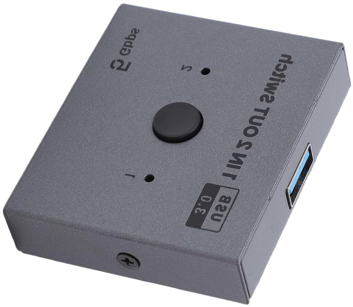USB 3.0 Switcher - Bidirectionele Hub - Apparaten Delen - 5Gbps Gegevensoverdracht - 1 Poort - Zilver