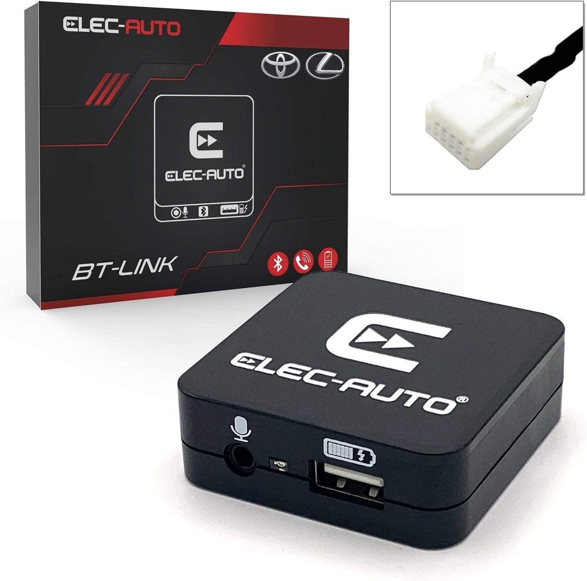 Bluetooth Hulpinterface - BT-LINK-TOY2 - Onzichtbare Inbouwbehuizing - Voor Toyota Voertuigen