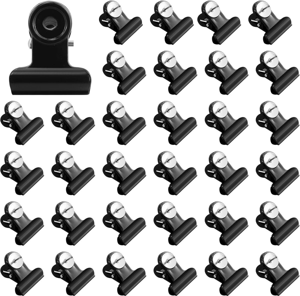 Punaises - Zwart - 20 mm - Metalen Push-Pinclips - Voor Documentbeheer en Fotopresentatie