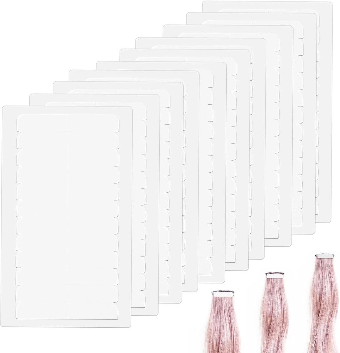SnelShoppen - 120 Stuks Haarverlenging Tape - Super Plakband Dubbelzijdig, Waterdicht, Sterke Hechting, Dun en Onzichtbaar voor Haarextensions - Ideaa