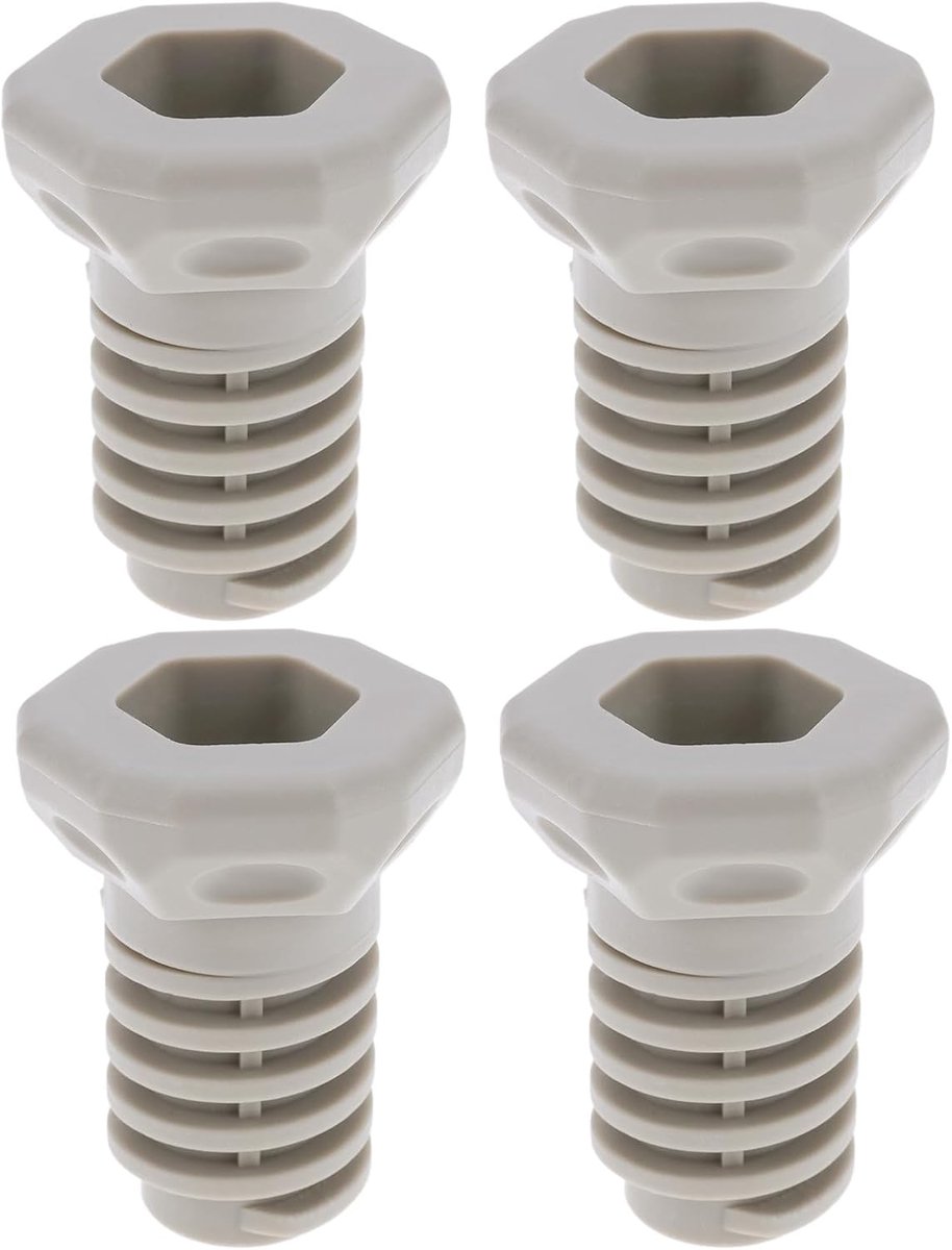 SnelShoppen - 4 Stuks Droogtrommel Niveauer Poten DC61-03128A Compatibel met Samsung Droger Bevestigingspoten AP5324682 PS4206963 2692286 ABS Materiaa
