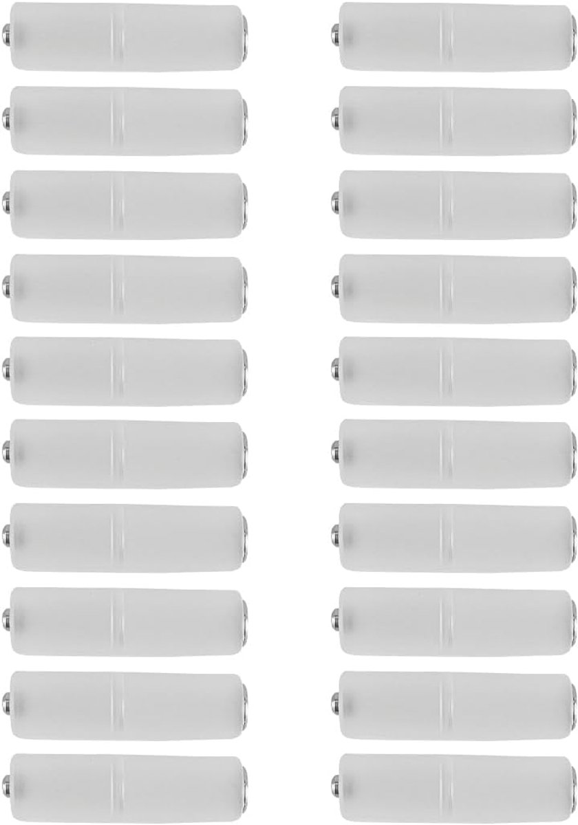 SnelShoppen - 20 Stuks Batterij Adapter Converter voor AAA naar AA Batterijen, Transparante Behuizingen, Houder met Metalen Contacten, Ideaal voor Thu