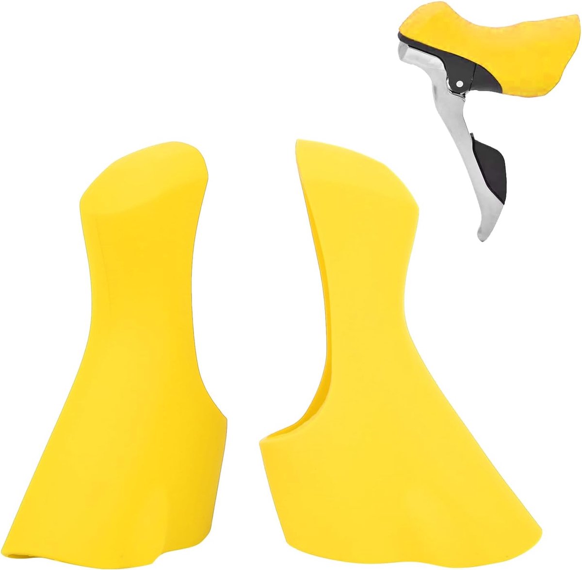 SnelShoppen - BordStract 1Pair Siliconen Fiets Stuurhoezen, Ergonomische Niet-Slip Beschermende Grepen, Schokabsorberend Comfort voor Weg- en Mountain