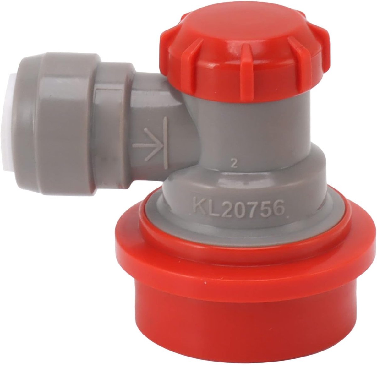 SnelShoppen - Double tight push-in adapter 5/16 inch geel duotight snelkoppeling voor thuisbrouwerij, rode gas met eenvoudige handmatige demontage en