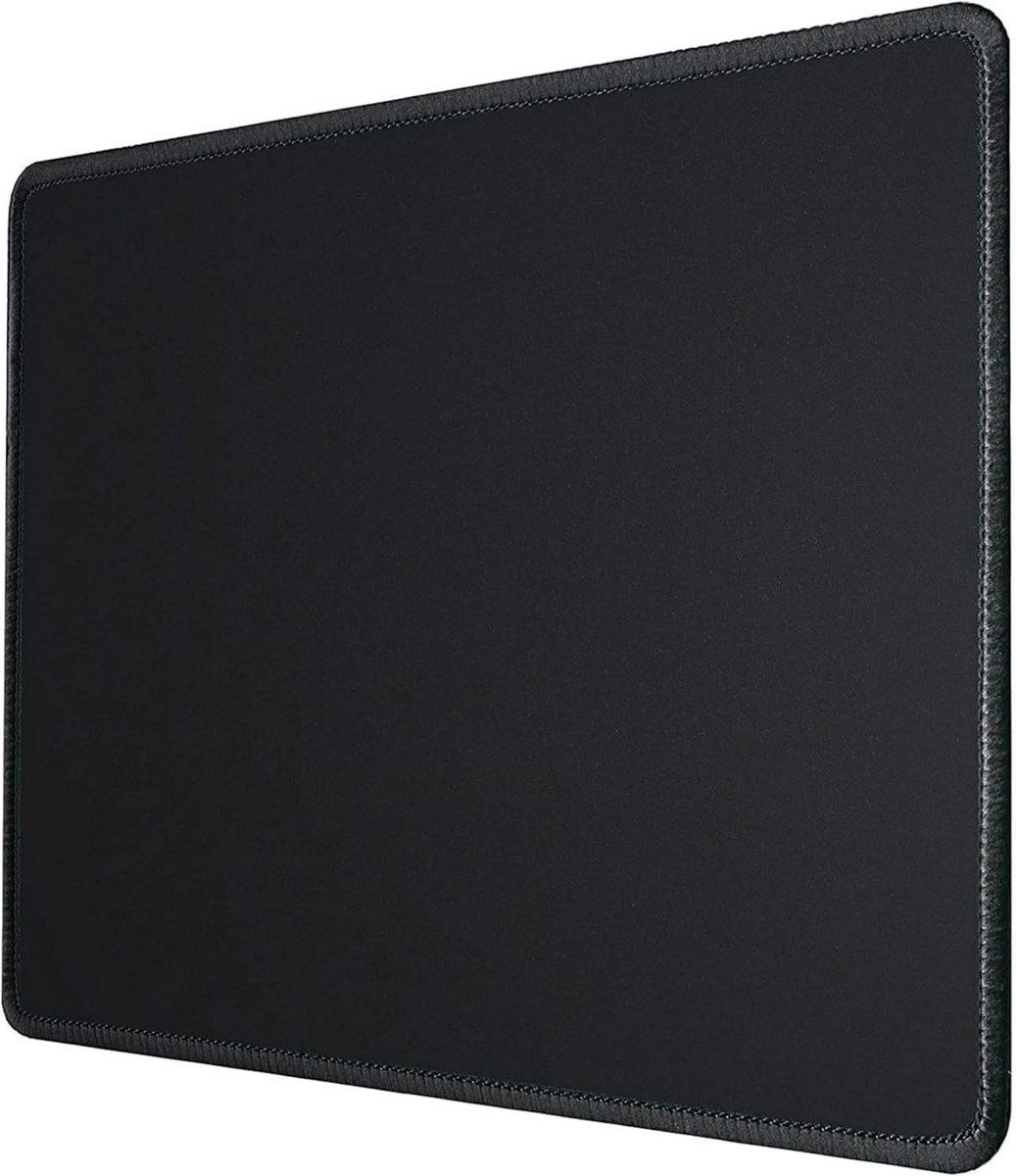 Muismat - Zwart - 32 x 27 cm - Stoffen en Anti-slip - Voor Gaming en Kantoor