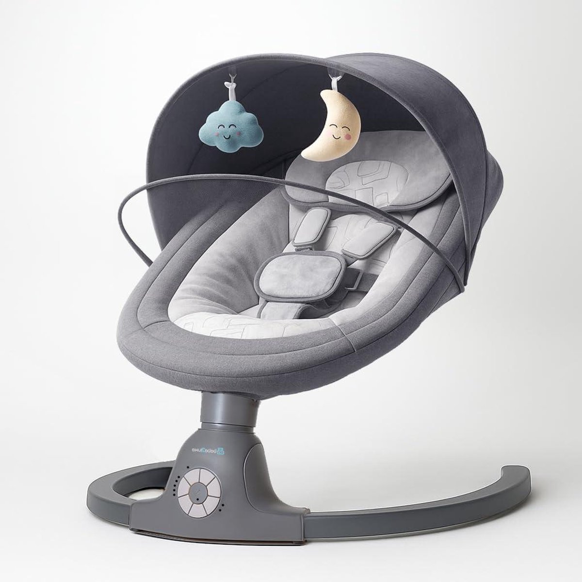 Elektrische Baby Schommel - Baby Bouncer - Baby Rustgevend - Met Bewegingssensor - 60x66x110 cm - Grijs