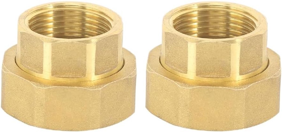 SnelShoppen - Pump Schroefverbinding 1" X 1.5" Tapuitbreiding voor Circulatiepomp Verwarming Aansluiting Messing DN25 Verbinding Verwarmingspomp Platt