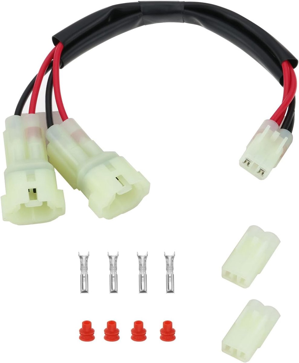 Motorcycle Power Splitter - 2 weg vrouwelijke connectoren - Dubbele aansluiting voor accessoires - Ideaal voor Honda - ShopVlot