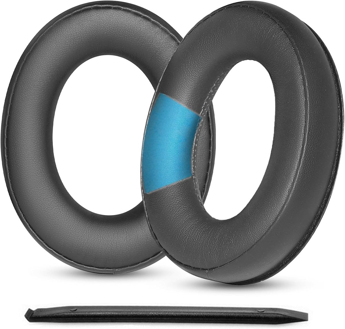 SnelShoppen - HD620S Vervangende Oorkussens Voor Sennheiser HD620S Hoofdtelefoon - Professionele Geluidisolatie - Zwart Kunstleer - Comfortabele Oorku