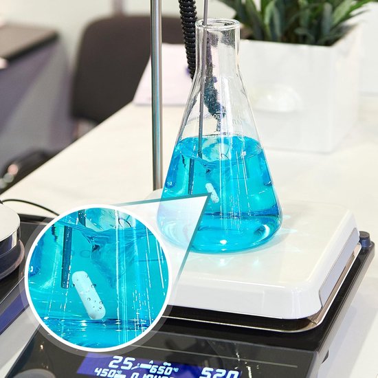 Set van 6 Magnetische Roerstaafjes voor Laboratorium - PTFE Roerstaafjes voor Mengtoepassingen en Experimentele Analyse — afbeelding 3