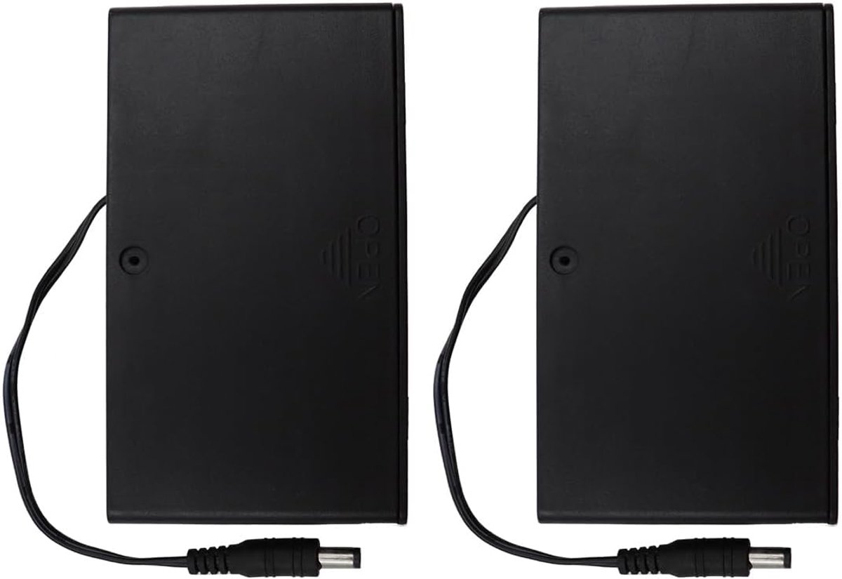 SnelShoppen - 2x 12V 8x AA Batterijhouder ABS Opslagdoos Oplaadbare Batterijhouder, Duurzame Plastic Behuizing voor Thuis en Buiten Gebruik
