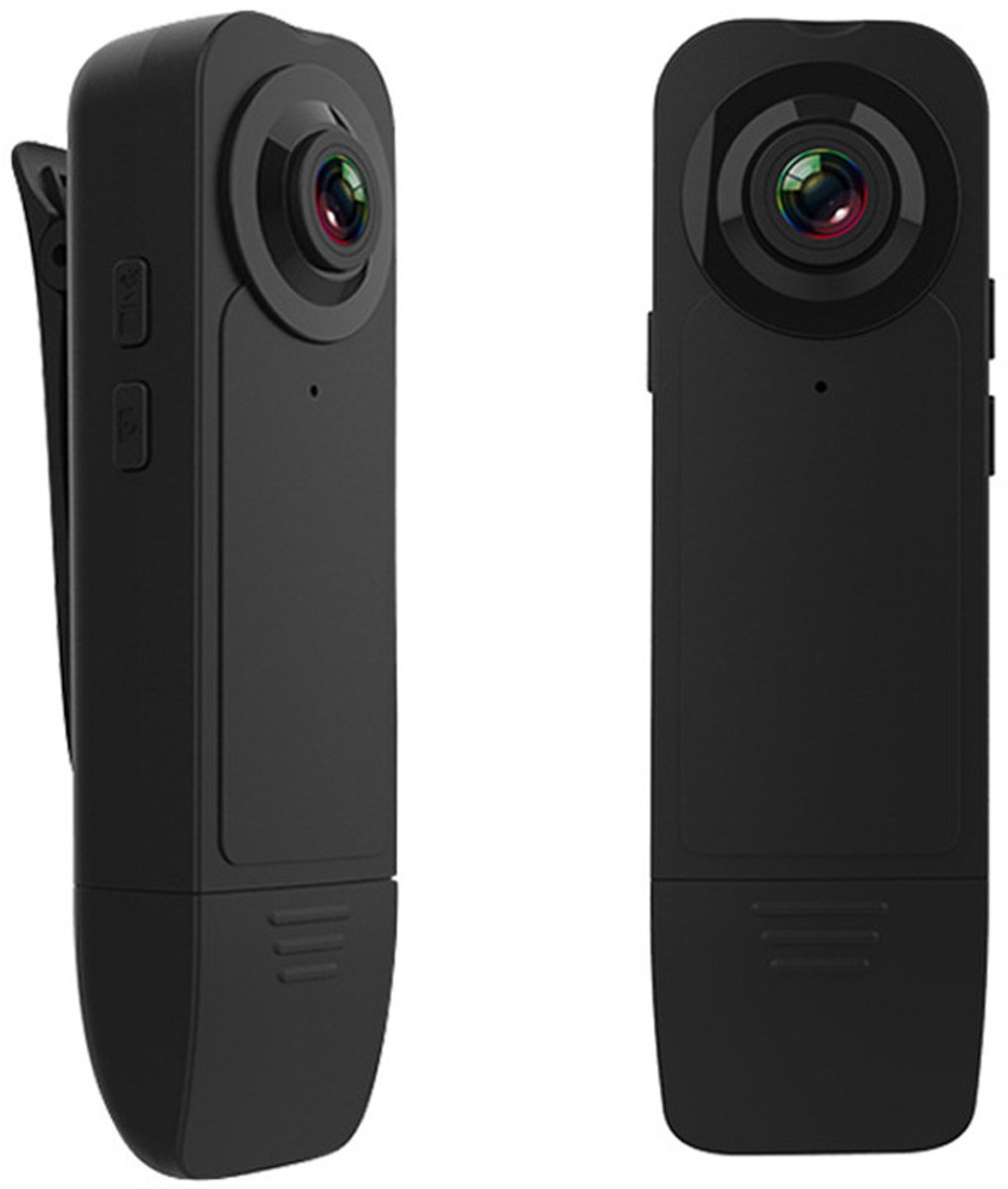 Deze compacte 1080p HD-camera ondersteunt audio- en video-opname, nachtzicht en een POV-perspectief. Het is een draagbare camera in zakformaat, geschikt voor vloggen, reizen, beveiliging en werk. (Zwart)