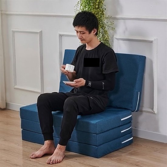 Tatami Slaapmat - Futon Matras Vloermat - Ruimte Besparen - Viervoudig Verdikte Spons - 120 x 200 cm - Curry — afbeelding 4