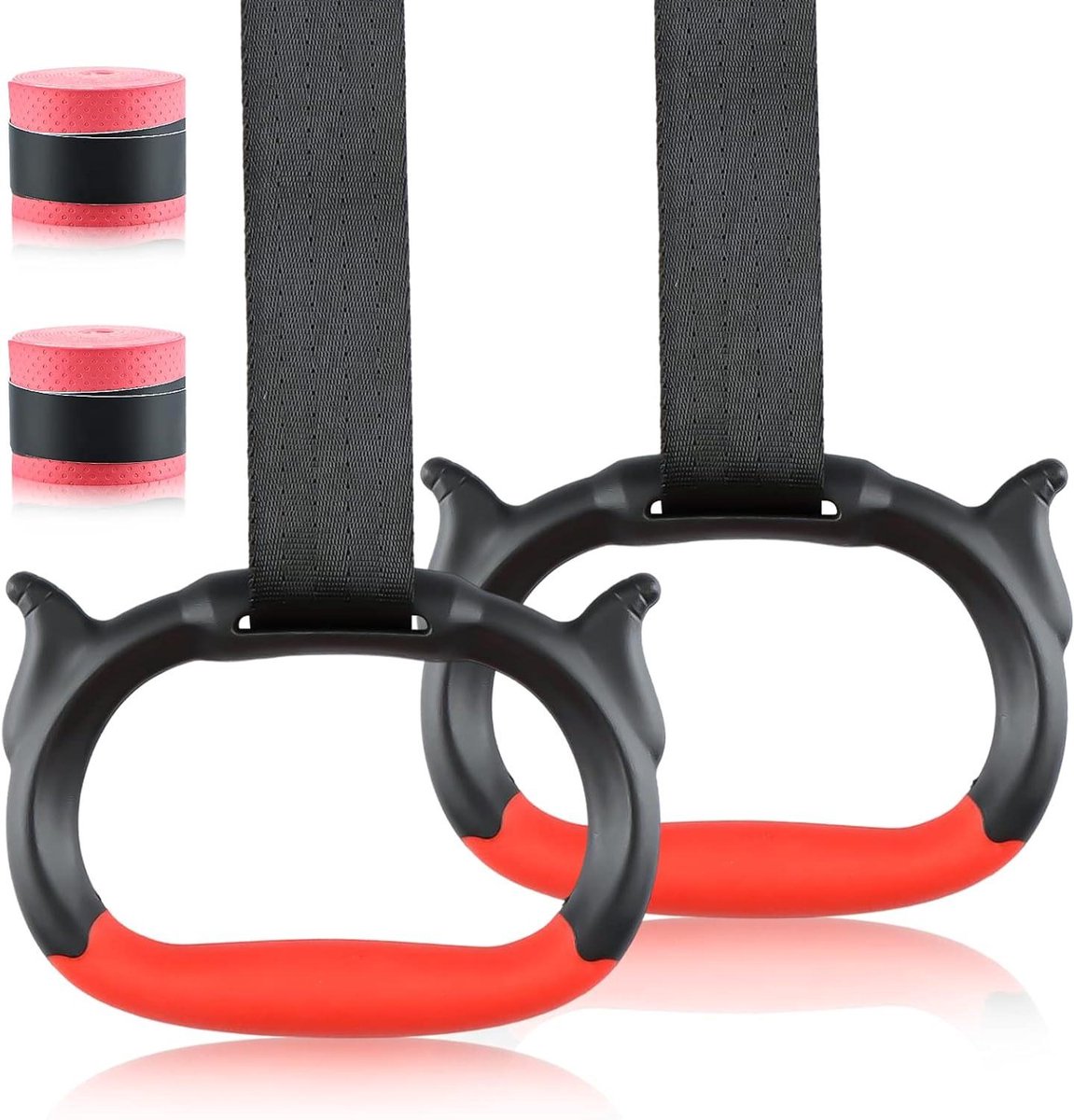 Turnringen Set - Fitness Ringen - Kracht Training - Verstelbare Banden - 300 kg Draagvermogen - Zwart