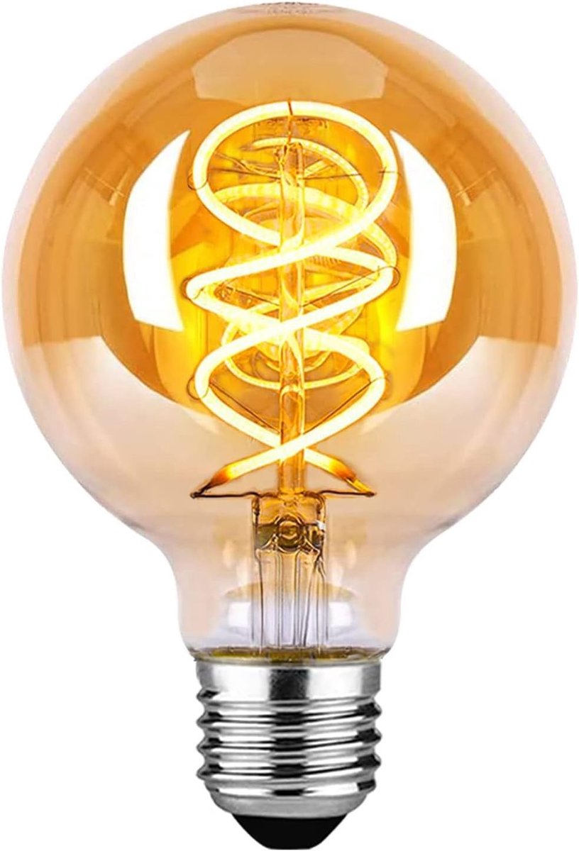 Vintage Gloeilamp E27 - Amber - 1 stuk - Dimbare LED Lamp met Warm Licht 2700K - Voor Sfeerverlichting