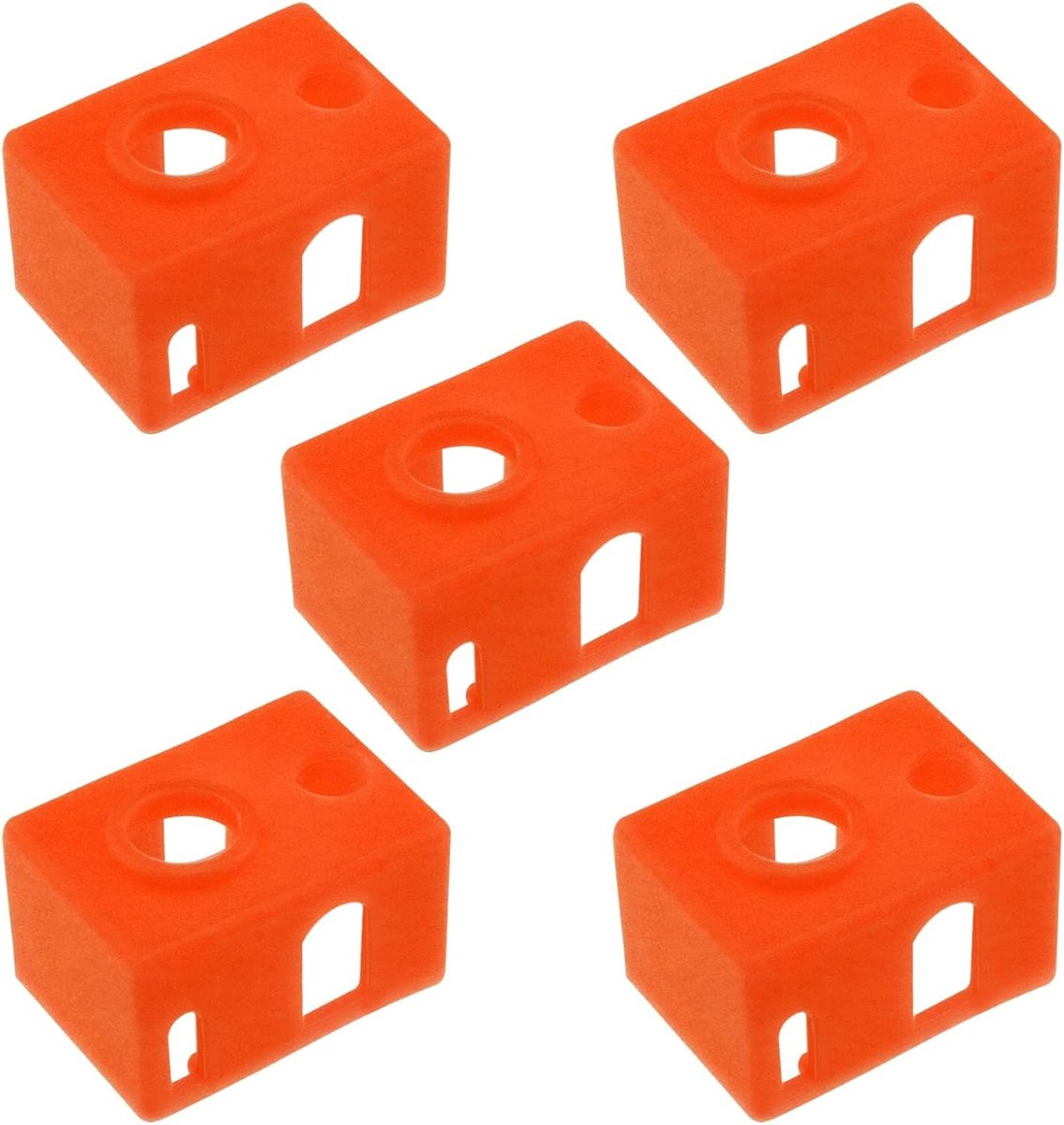 5pcs 3D Printer Heater Block Silicone Socks Cover Compatible with E3D V6 PT100 Heater Extruder Hotend Block Protective - ShopVlot