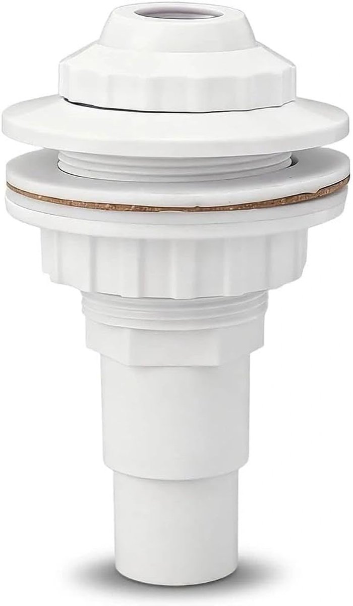 SnelShoppen - Tissting Zwembadstraal 1-1/2 inch voor bovengrondse zwembaden, waterdichte straalaansluiting met oogbol, complete retouraansluiting incl