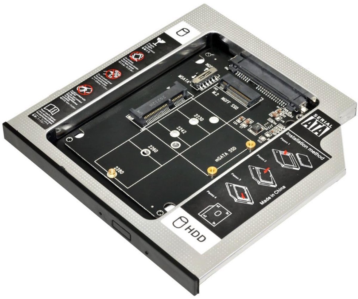 SSD Caddy Case - Adapter Behuizing - Laptop Opslag Uitbreiden - Voor 9.5mm Bay