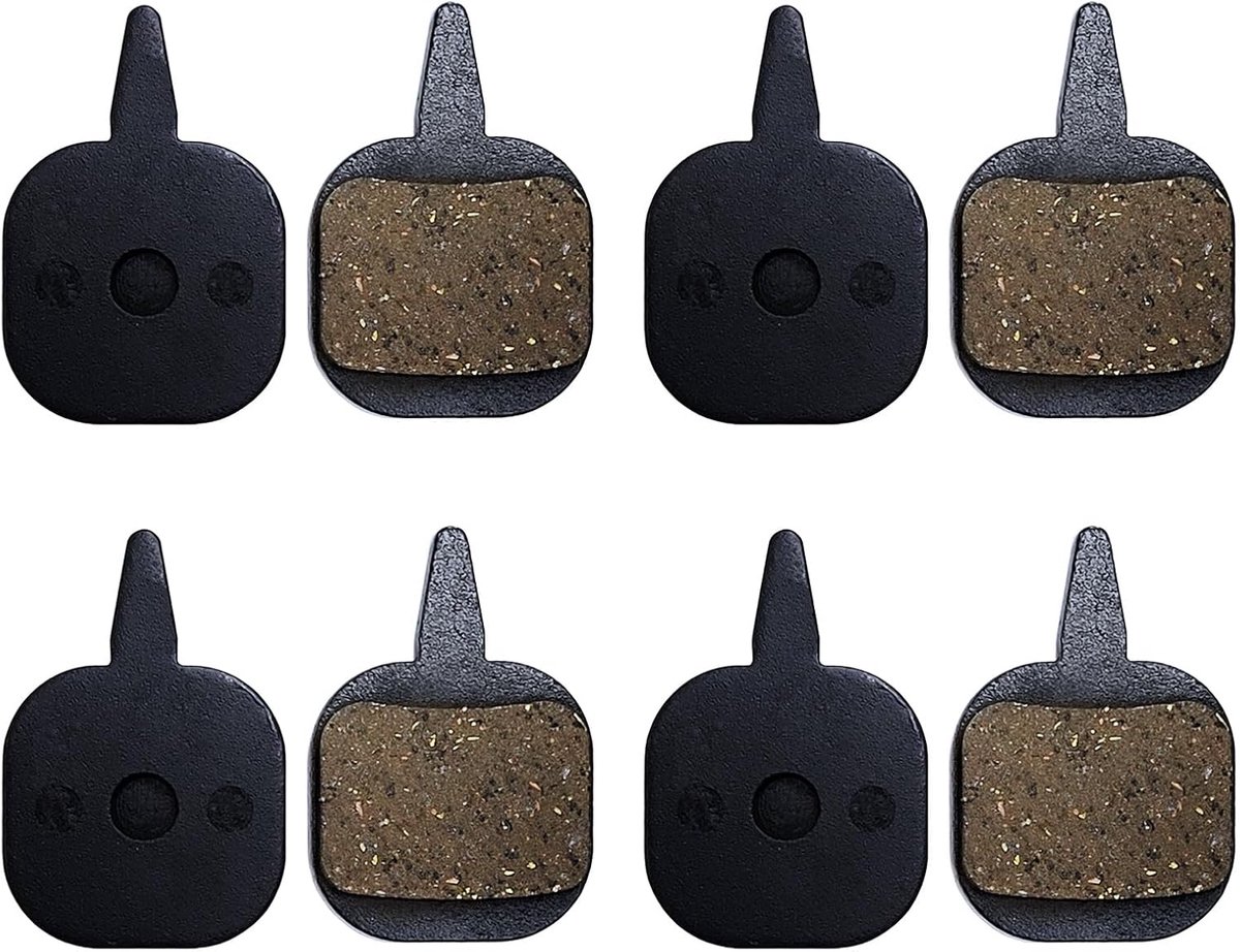 SnelShoppen - 4 Pairs Fiets Schijfremblokken Hars Semi Metallic Remblokken 4mm Dikte Voor Tektro IO Mountainbike Vervangingsset Duurzaam en Geluiddemp