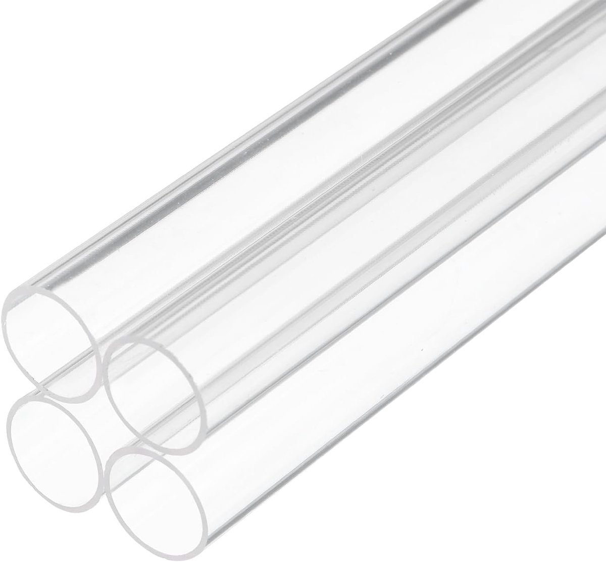 SnelShoppen - 6 inch Duidelijke Plastic Rigid Buis 15mm x 18mm (0.6 x 0.7 inch) Acryl Buis Ronde Polycarbonaat Buis, 4 Stuks voor Loodgieterij, Hydrau