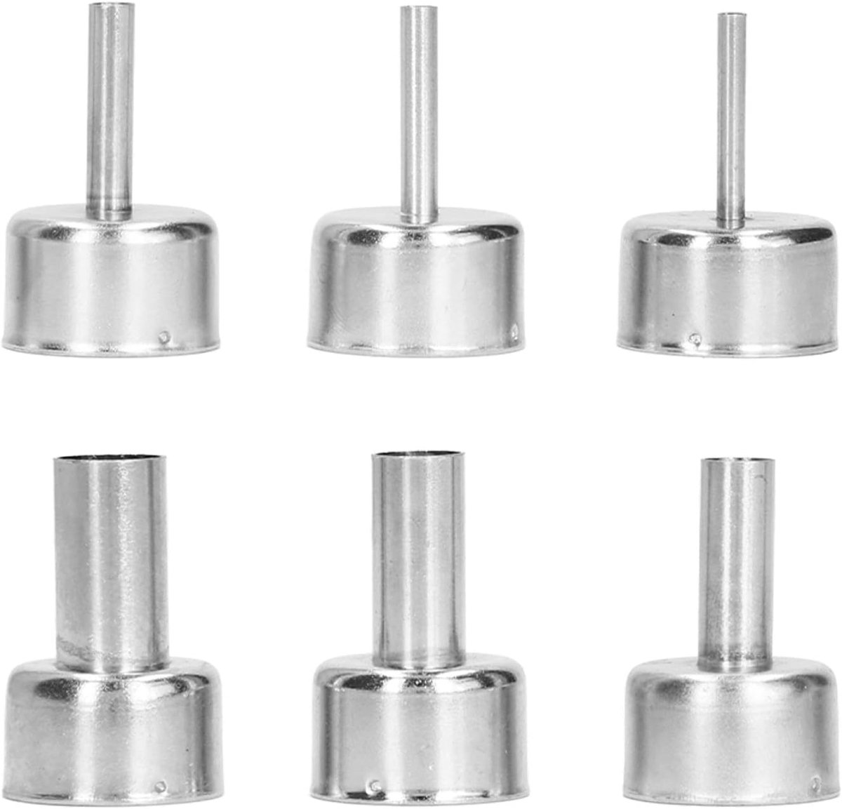 SnelShoppen - Soldering Station Nozzles Set – 6 Stuks Hot Air Tips voor Desolderen & SMD Reparatie, Geschikt voor Elektronica Reparatie en PCB Werk
