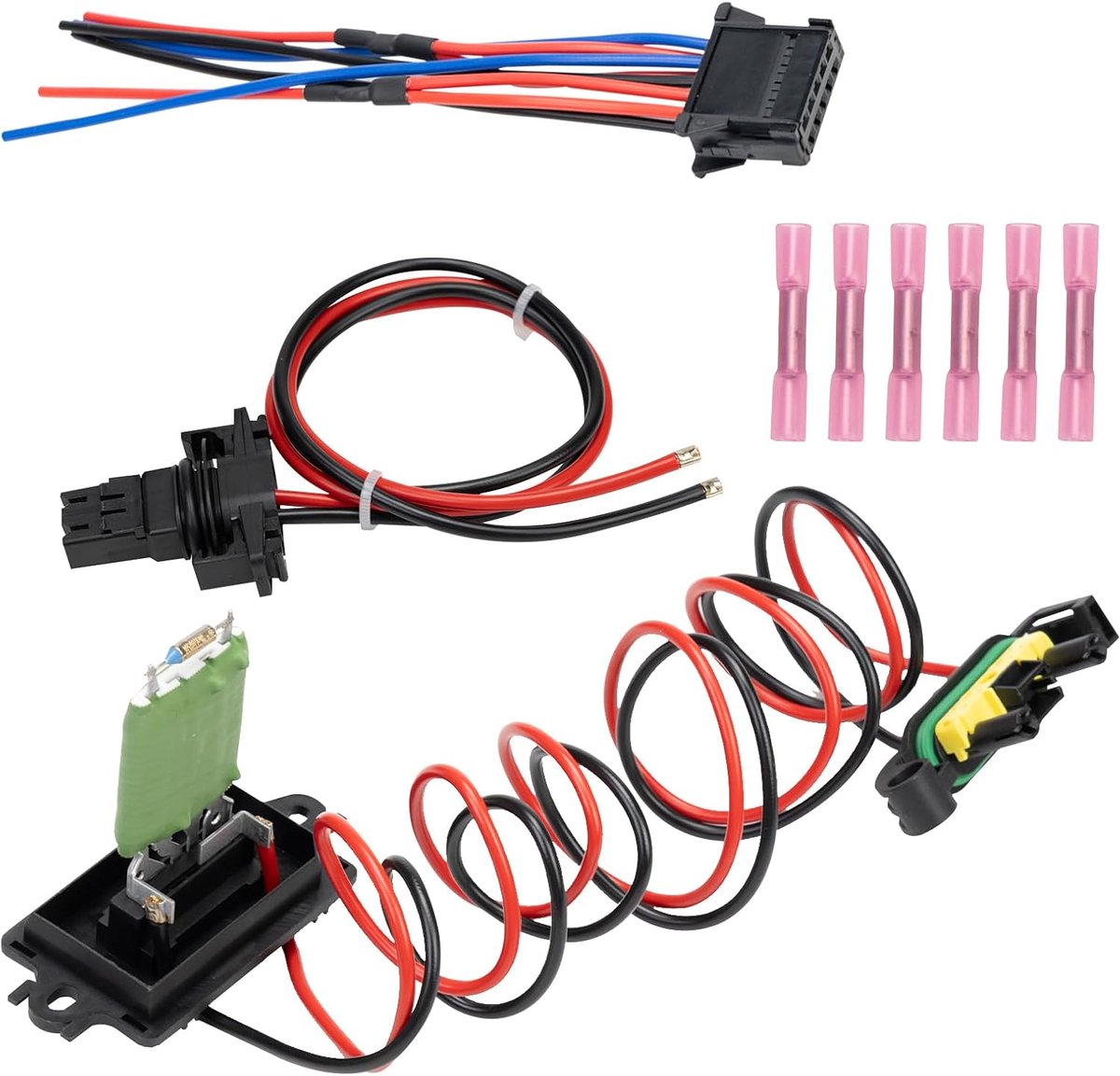 SnelShoppen - Verwarmingsventilatormotor Weerstand Kit Compatibel met Renault Clio 3 Scenic 2.7701209803, Hoogwaardige ABS Materiaal met Bekabeling