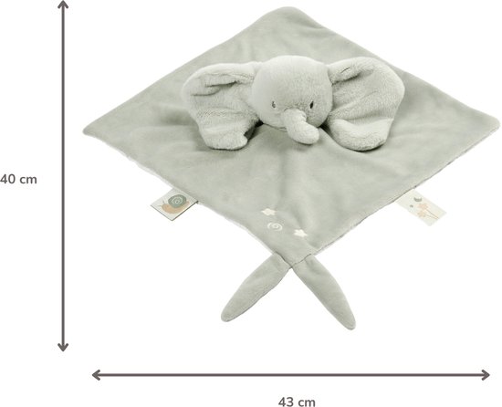 Nattou LouLou Baby Knuffeldoekje - Doudou Olifant - Baby Cadeau - 28 x 28 cm - Lindegroen van Nattou — afbeelding 3