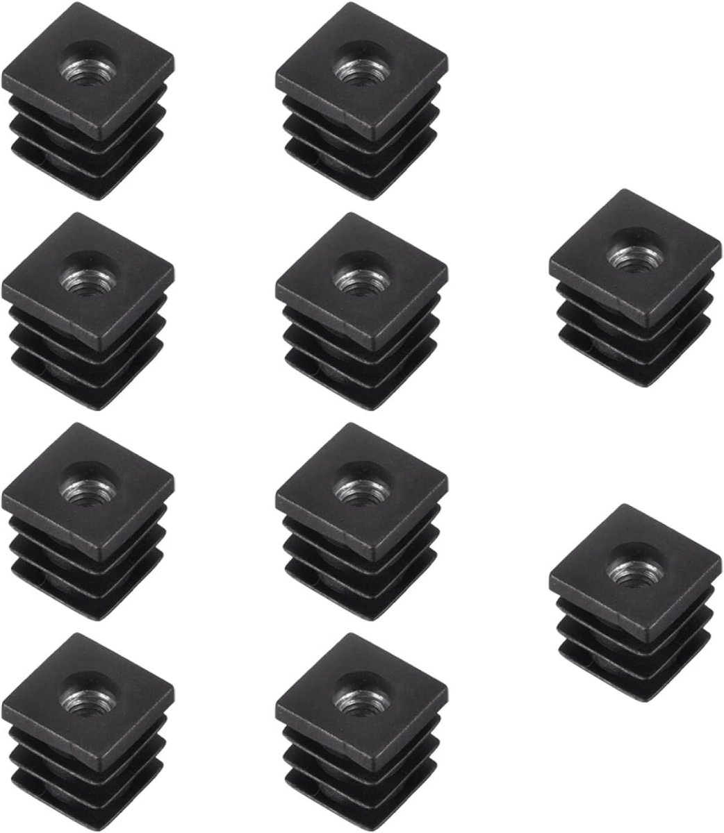Vierkante buisinvoegen 16 x 16mm - kunststof - hoge sterkte - beschermt vloeren - ShopVlot