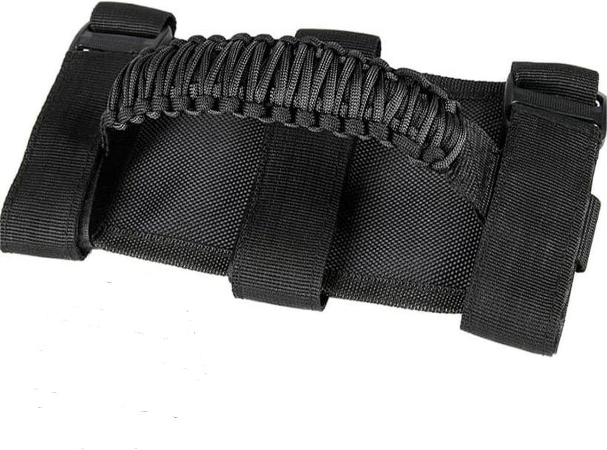 SnelShoppen - 1 Pack Rollbar Handgrepen voor Wrangler JK YJ TJ CJ JK JL JLU, Grip Handle Set, Zwart, Interieur Accessoires, Veilig In- en Uitstappen,