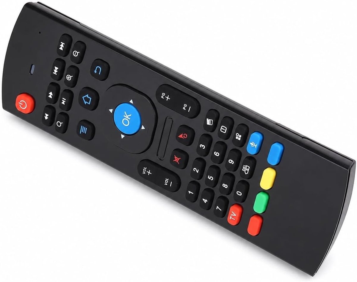 SnelShoppen - Draadloze Afstandsbediening 2.4G MX3 Draagbare Stem Afstandsbediening met USB Ontvanger voor XP, Android, Linux en Meer