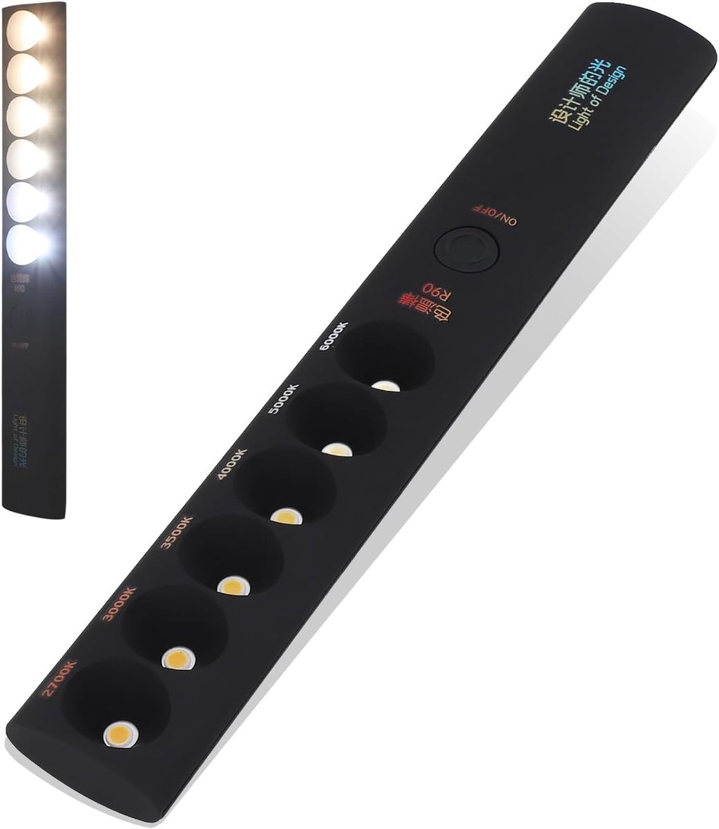 SnelShoppen - Draagbare Kleurtemperatuur Lamp Stick Oplaadbaar, 2700K-6000K 6 Modus Fotografie Lichtbalk, Perfecte Kleurtemperatuur, Dagelijks Licht,