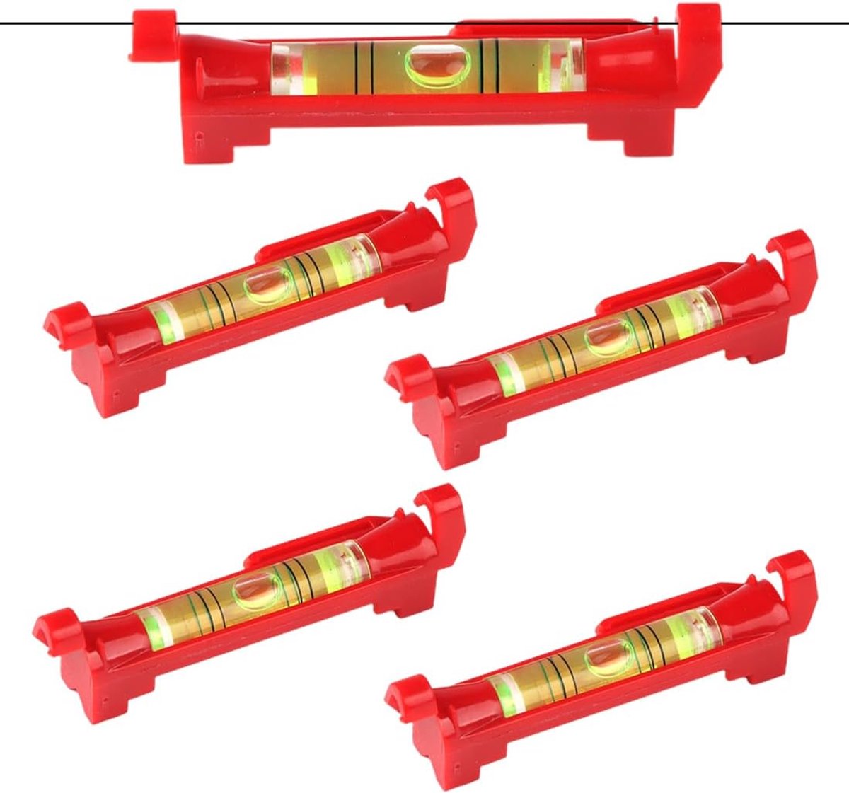 4pcs Professional Spirit Level with Hydraulic Masonry Spirit Level Gutters (Red) - ShopVlot