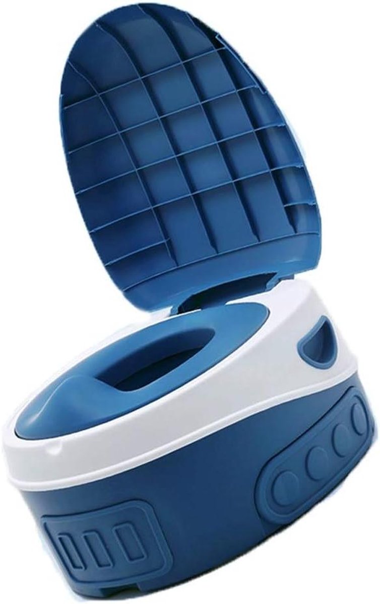 Potty Toilet - Potje Kinderen - Zindelijkheidstraining - Hoge Rugleuning - Standaard Toilet - Blauw
