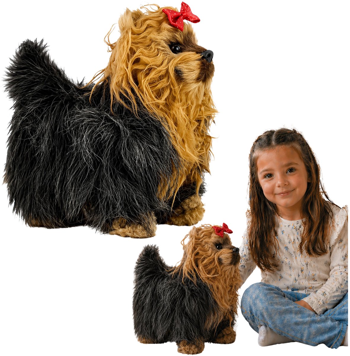 Interactieve York Dog beweegt blaft Bruin-zwart