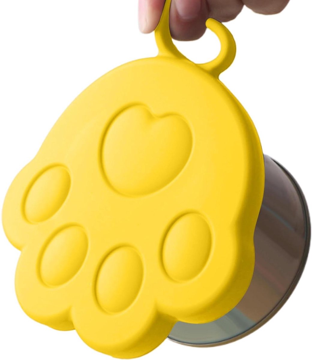 Ingeblikte Deksel - Keuken Deksel - Voedsel Vers Houden - Luchtdichte Afdichting - 11.5 x 10.5 cm - Geel