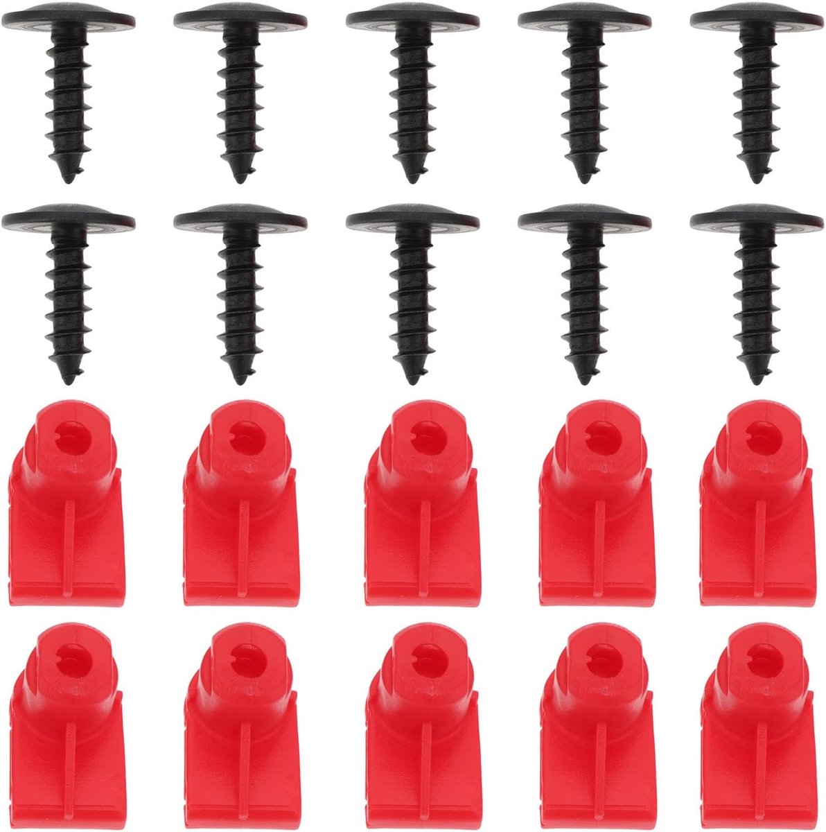 SnelShoppen - 30 Stuks Auto Grommet Moeren Clips & Schroeven Set 24449408 Geschikt voor Vauxhall Astra en Corsa - Ideaal voor Bumper en Vleugel Montag