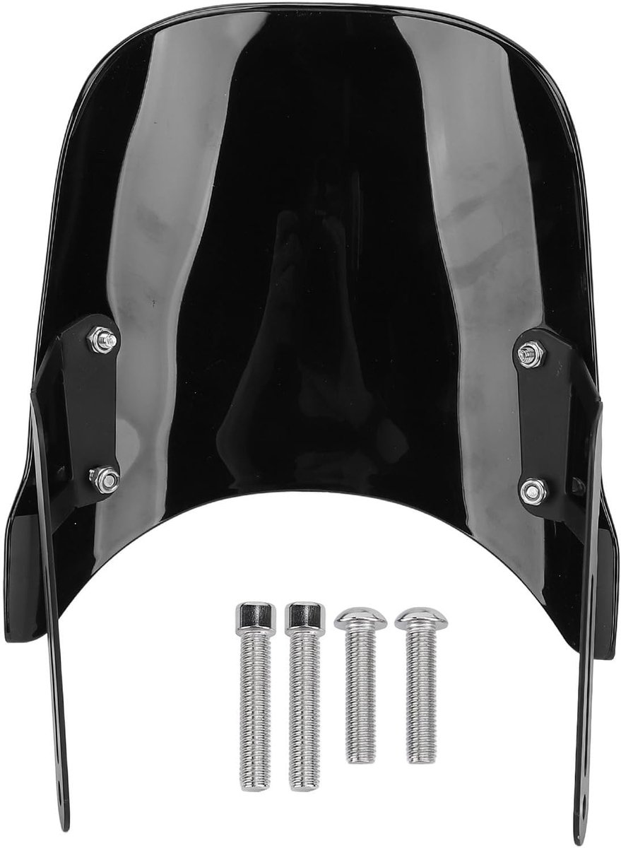 SnelShoppen - Onbreekbare Motor Voorruit Winddeflector PMMA-paneel met Montagebeugel voor Scrambler 400X Speed 400 Street Scrambler 900 2023 2024 - Zw